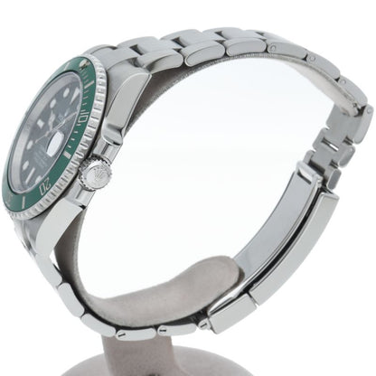 Rolex Submariner Date Watch Green Mirror Buckle SS Polished — view 3