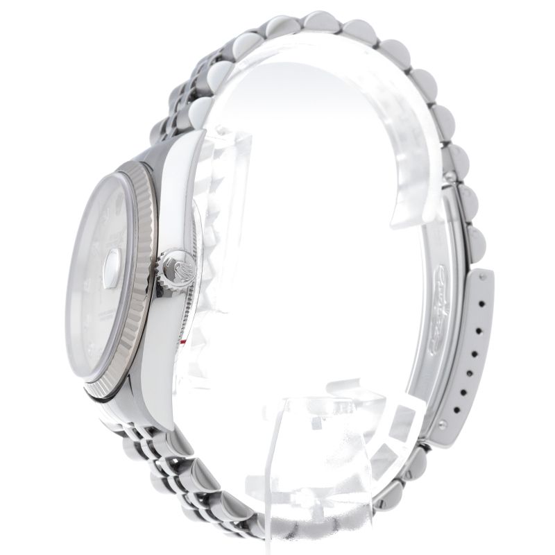 Rolex Datejust Watch Diamond 18k White Gold SS Silver Polished 19 — view 3