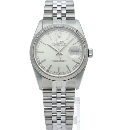 Rolex Datejust Watch Box International Service 18k White Gold SS Silver Polished — view 2