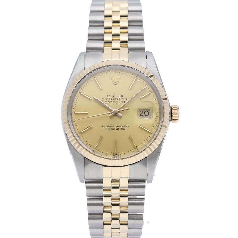Rolex Datejust Watch Antique 18k Yellow Gold SS Chien Pankara Polished — view 2