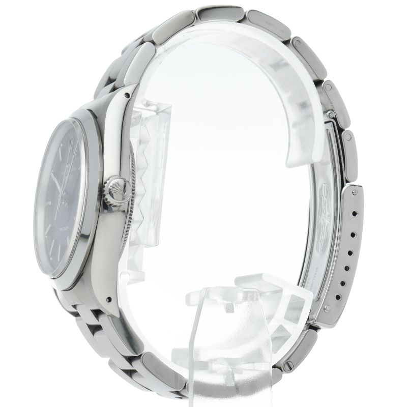 Rolex Air King SS Watch Blue Polished — view 3