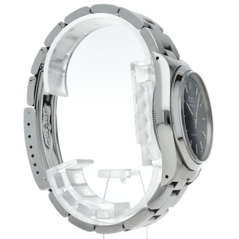 Rolex Air King SS Watch Blue Polished — view 4