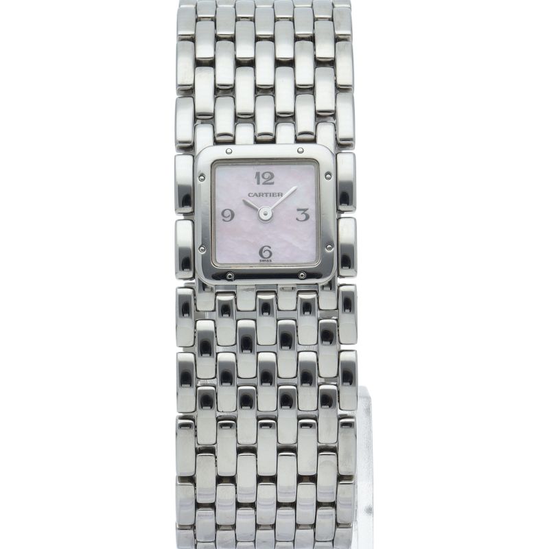 Cartier Ribbon Watch Shell SS Pink Polished — view 2