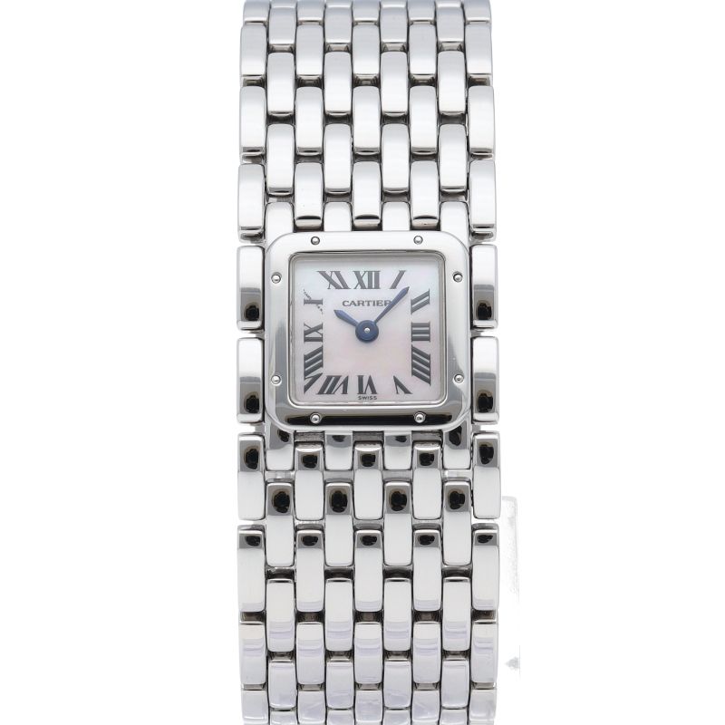 Cartier Ribbon Watch Shell SS White Polished — view 2