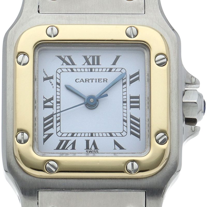 Cartier Santos Galbe SM Watch Auto Depth SS White Polished