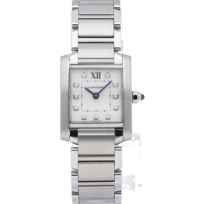 Cartier Tank Francaise SM Watch Diamond Box SS White Polished — view 2