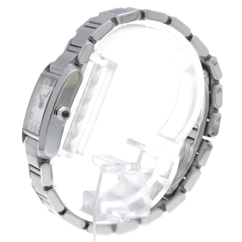 Cartier Tank Francaise SM Watch Diamond Box SS White Polished — view 3