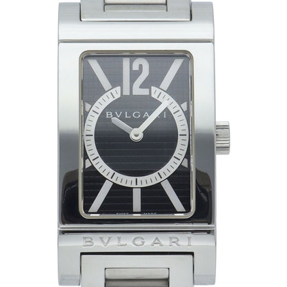 Bvlgari Rettangolo Watch SS Black Polished