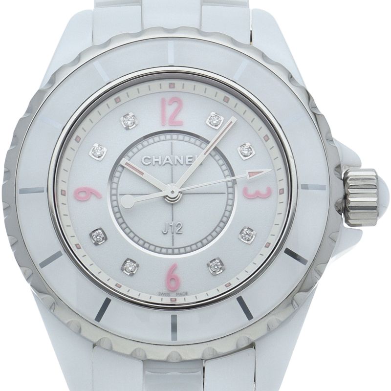 Chanel Pink Light Watch 33 mm Diamond World Limited Pieces Box Repair Book