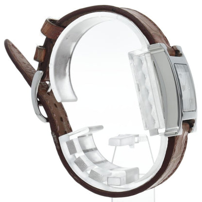Hermes Watch Diamond Shell Box SS Leather White Polished — view 4