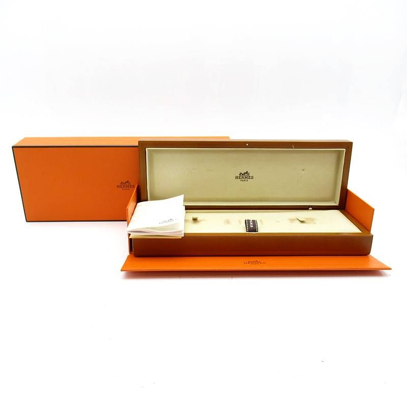 Hermes Watch Diamond Shell Box SS Leather White Polished — view 6