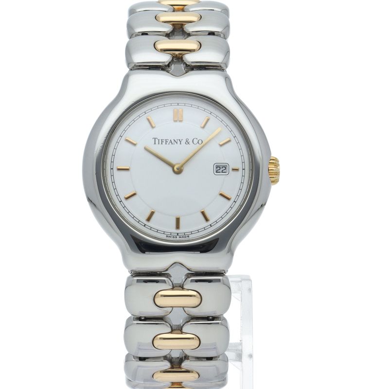Tiffany & Co Tissolo Watch 18k Yellow Gold SS White Polished — view 2