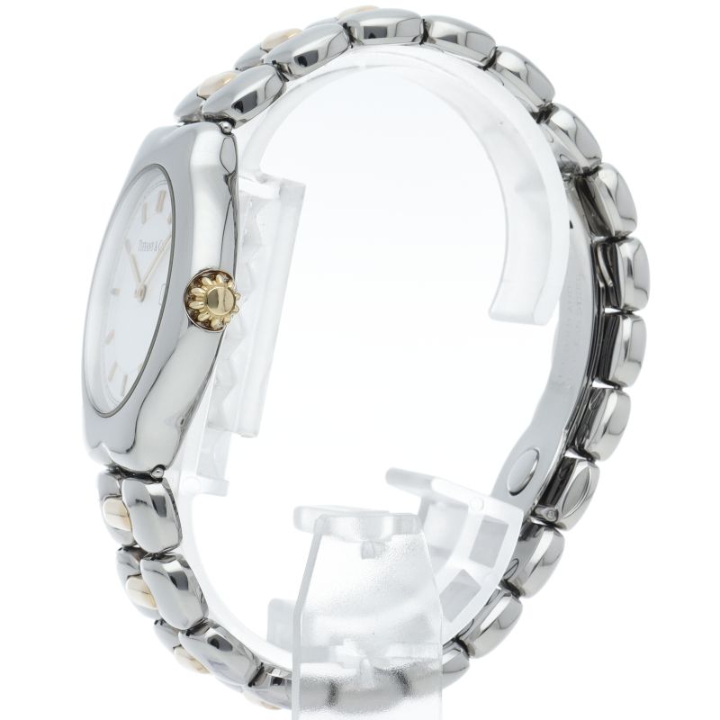 Tiffany & Co Tissolo Watch 18k Yellow Gold SS White Polished — view 3