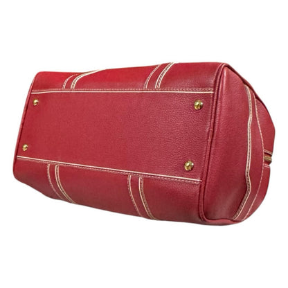 Louis Vuitton Carryall Boston Bag Leather Red — view 7
