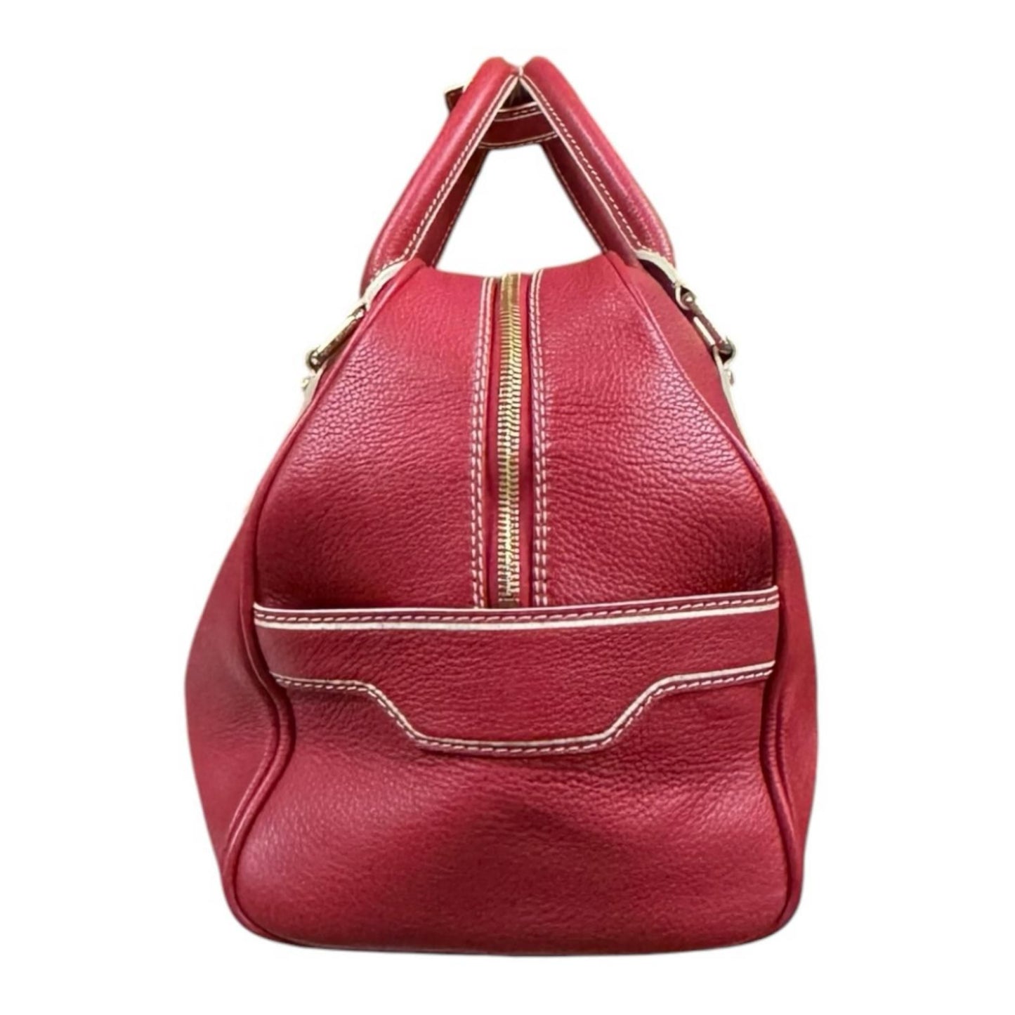 Louis Vuitton Carryall Boston Bag Leather Red — view 4
