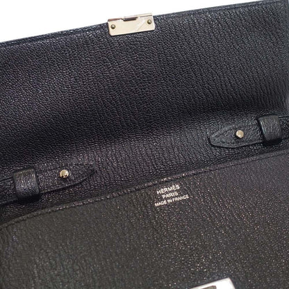 Hermes Click 16 Shoulder Bag Chevre Black Silver — view 9