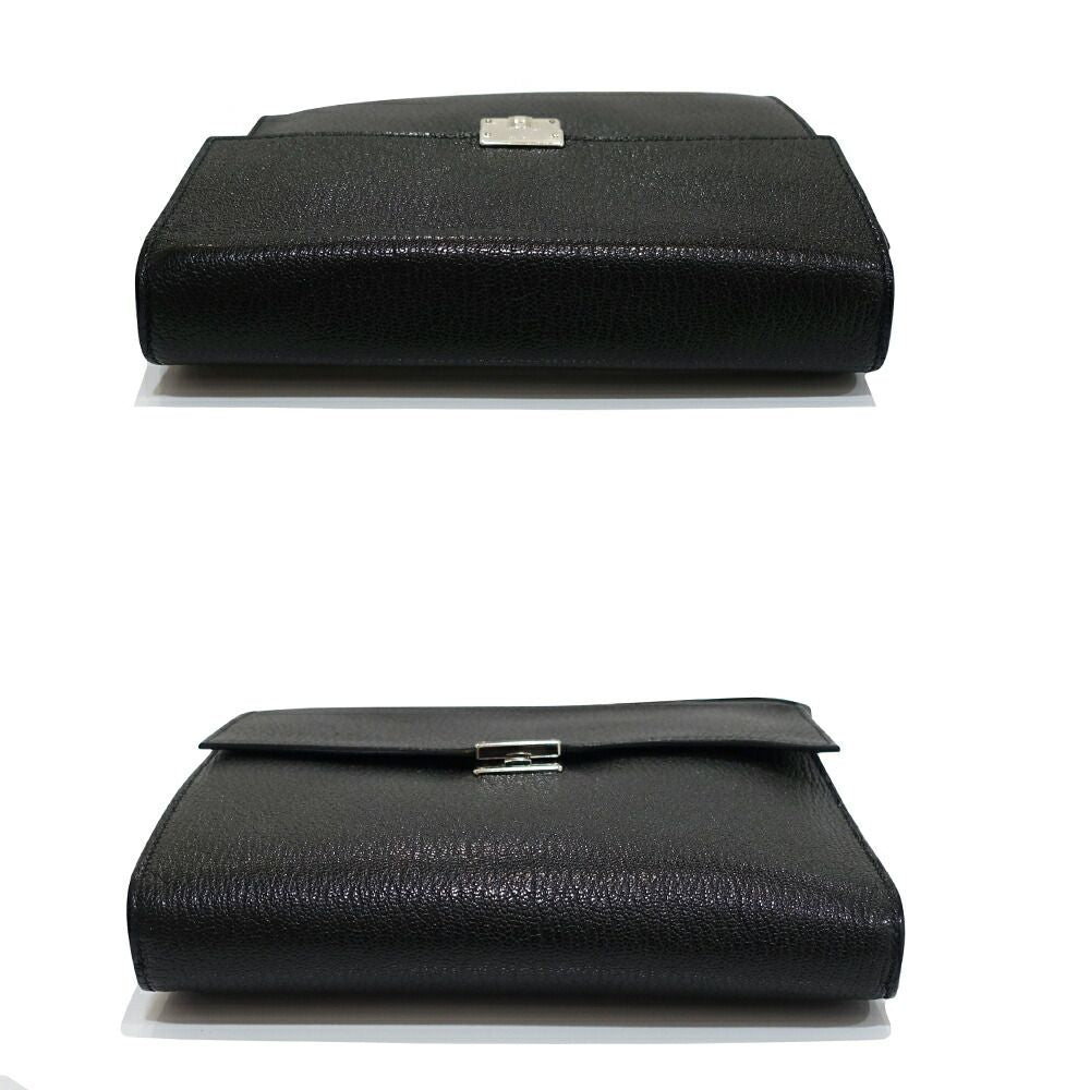 Hermes Click 16 Shoulder Bag Chevre Black Silver — view 3