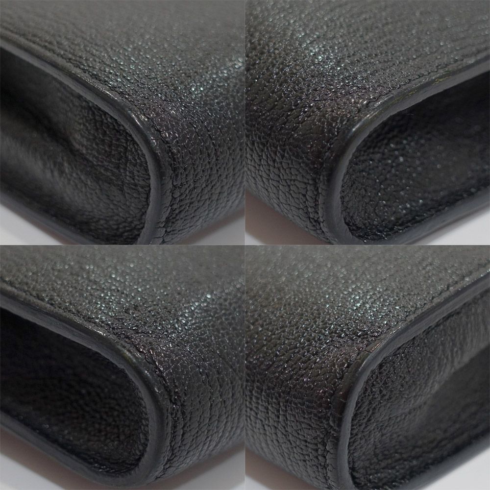 Hermes Click 16 Shoulder Bag Chevre Black Silver — view 4