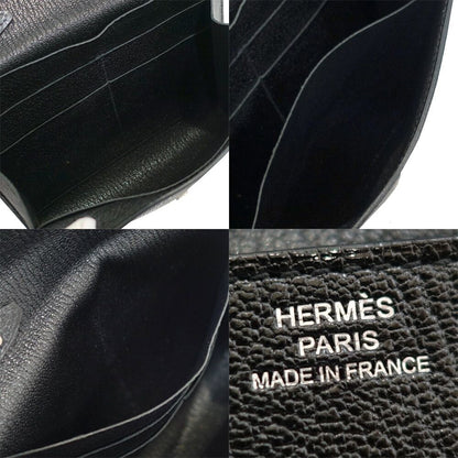 Hermes Click 16 Shoulder Bag Chevre Black Silver — view 5
