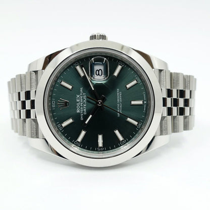 Rolex Datejust 41 mm SS Mint Green Dial Jubilee Automatic Winding Watch — view 3
