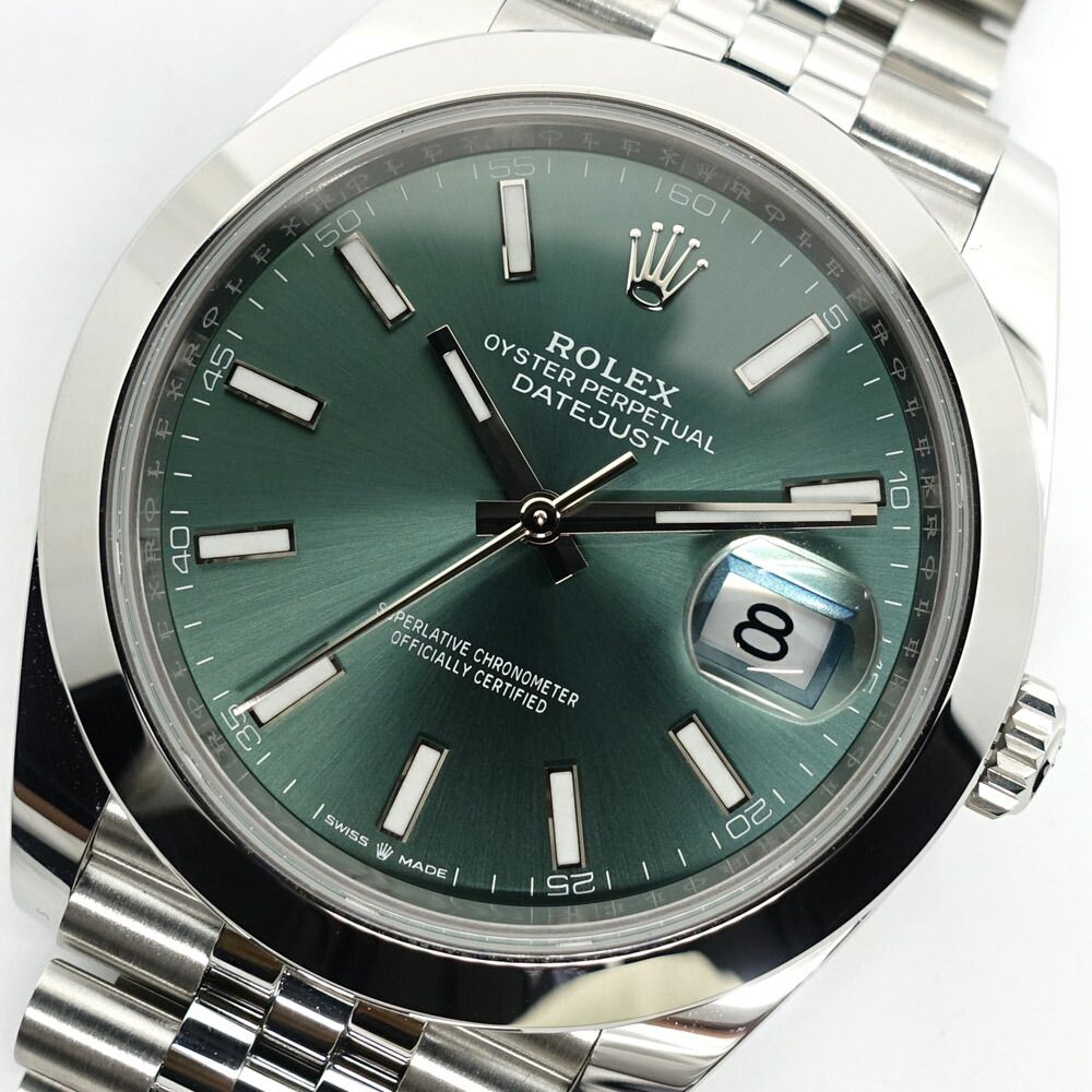 Rolex Datejust 41 mm SS Mint Green Dial Jubilee Automatic Winding Watch — view 2