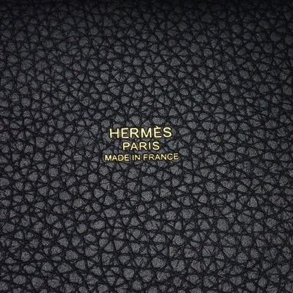 Hermes Picotin Lock PM Tote Taurillon Clemence Black Gold — view 7
