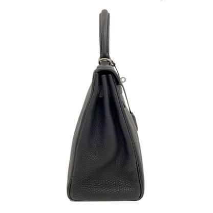 Hermes Kelly 28 Retourne Silver Handbag Taurillon — view 3