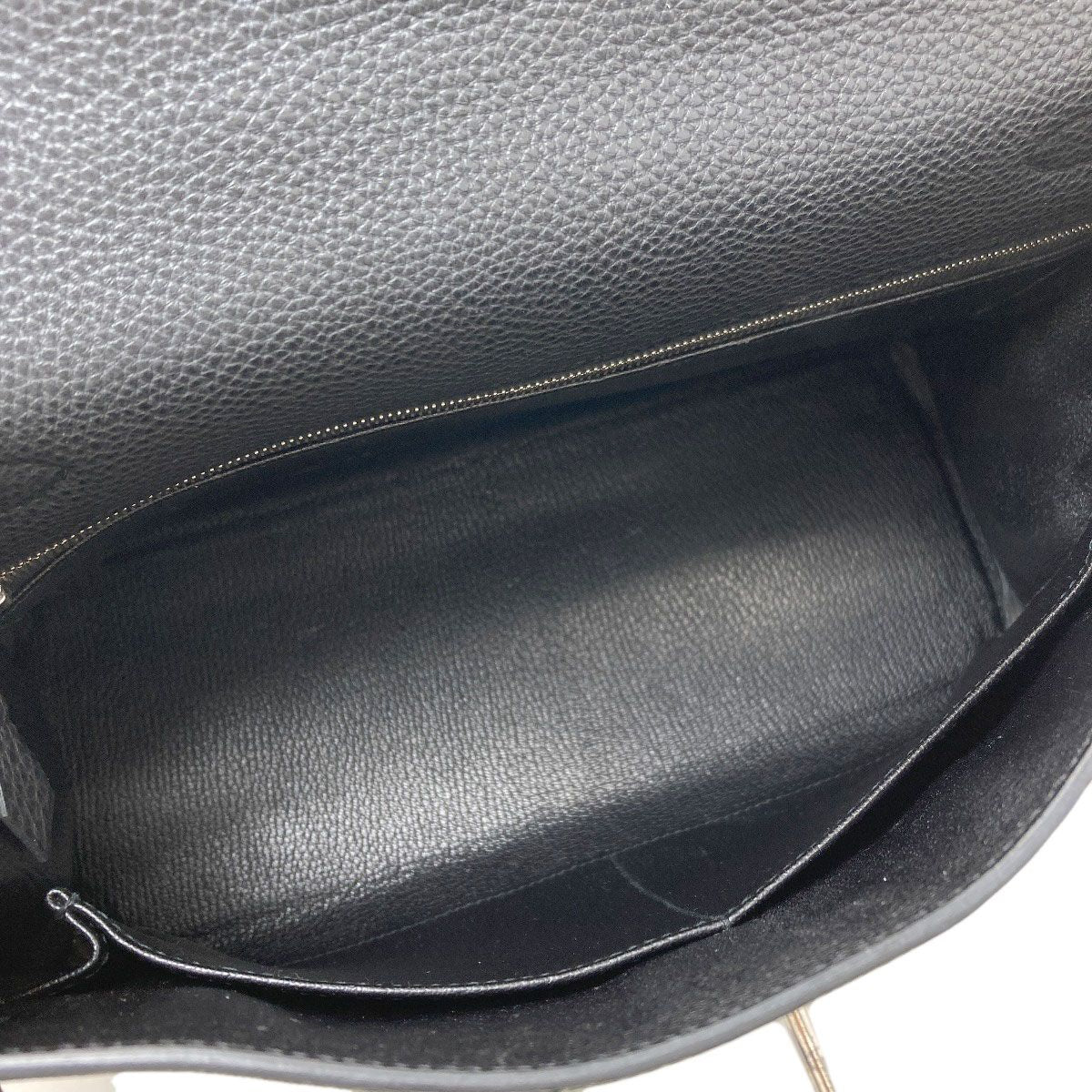 Hermes Kelly 28 Retourne Silver Handbag Taurillon — view 5
