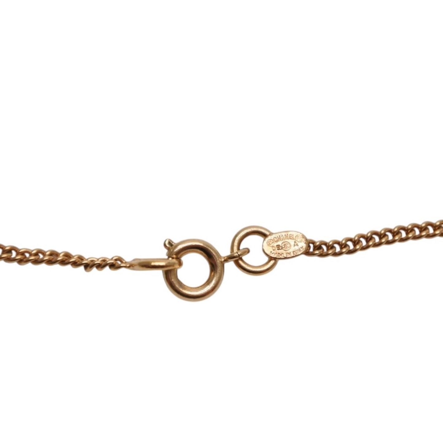 Chanel Necklace Double Sided CC Logo Brown Marble GD CC — view 6