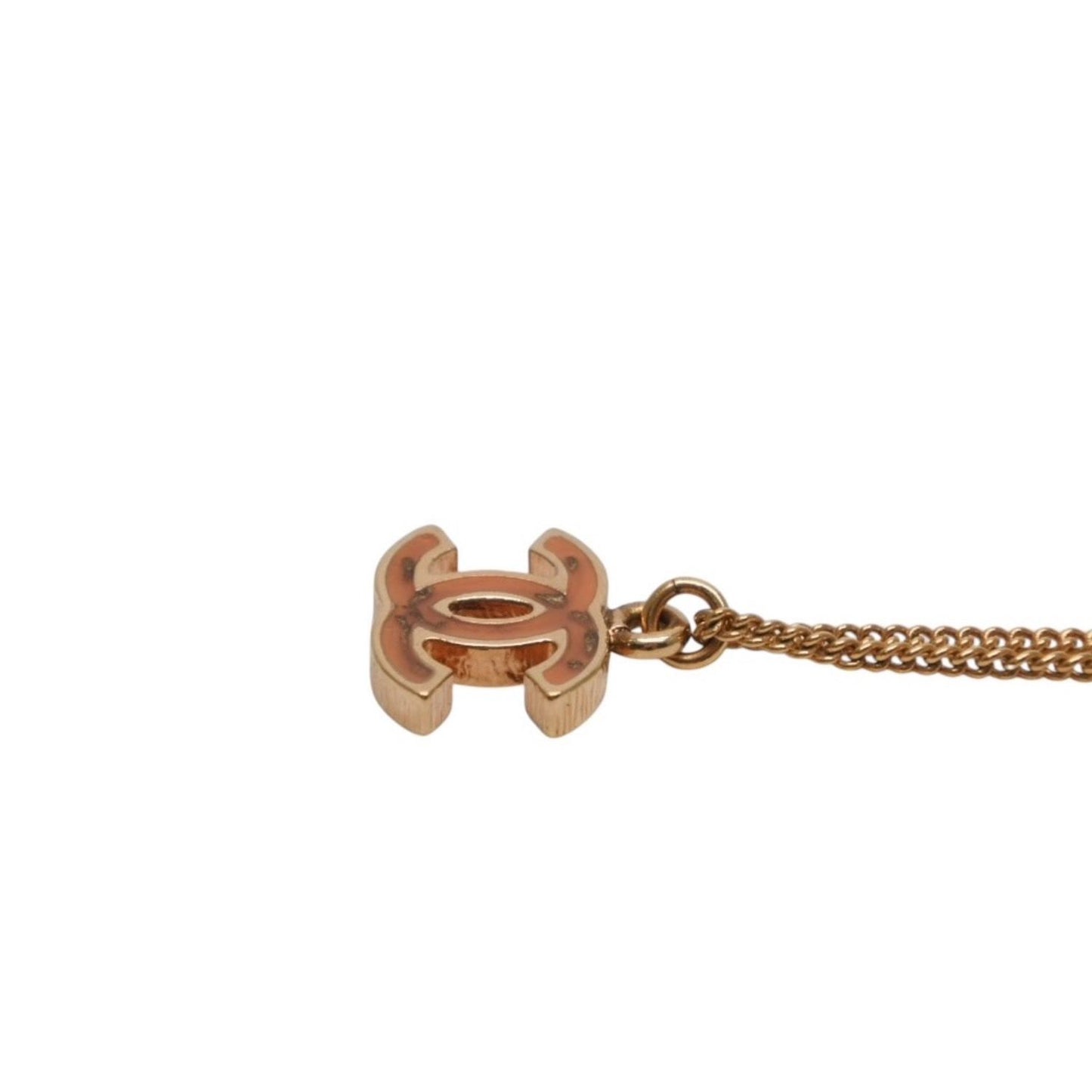 Chanel Necklace Double Sided CC Logo Brown Marble GD CC — view 4