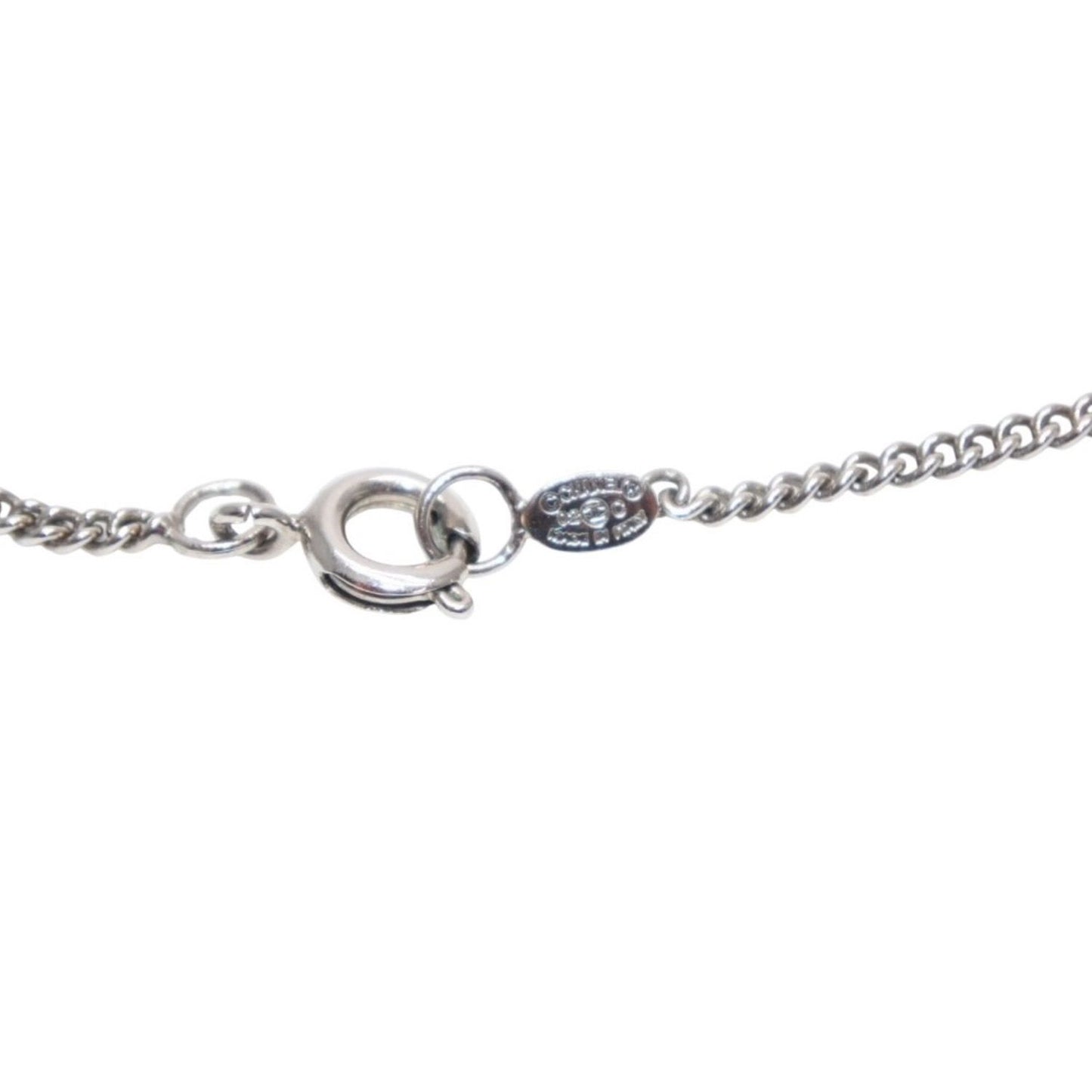 Chanel Necklace CC Logo Ivory 02c Silver — view 6