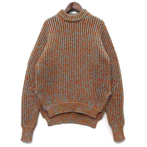 Celine Phoebe Philo Era Chunky Knit Sweater Long Sleeve Side Slit Beige XS