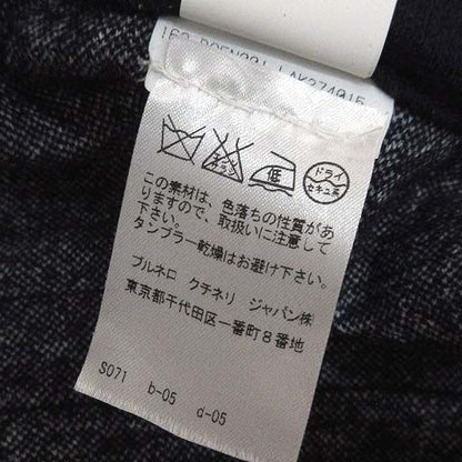 Brunello Cucinelli Wool Cotton Tuck Tapered Pants Striped Navy 40 — view 5