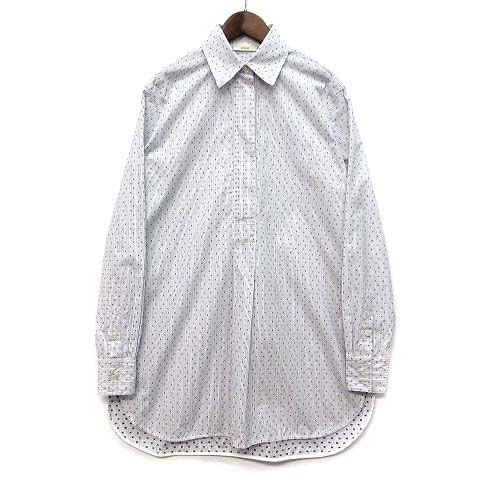 Celine Phoebe Philo Era Dot Embroidery Striped Pullover Shirt Tunic Long Sleeve