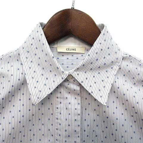 Celine Phoebe Philo Era Dot Embroidery Striped Pullover Shirt Tunic Long Sleeve — view 3