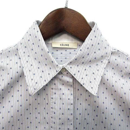 Celine Phoebe Philo Era Dot Embroidery Striped Pullover Shirt Tunic Long Sleeve — view 3