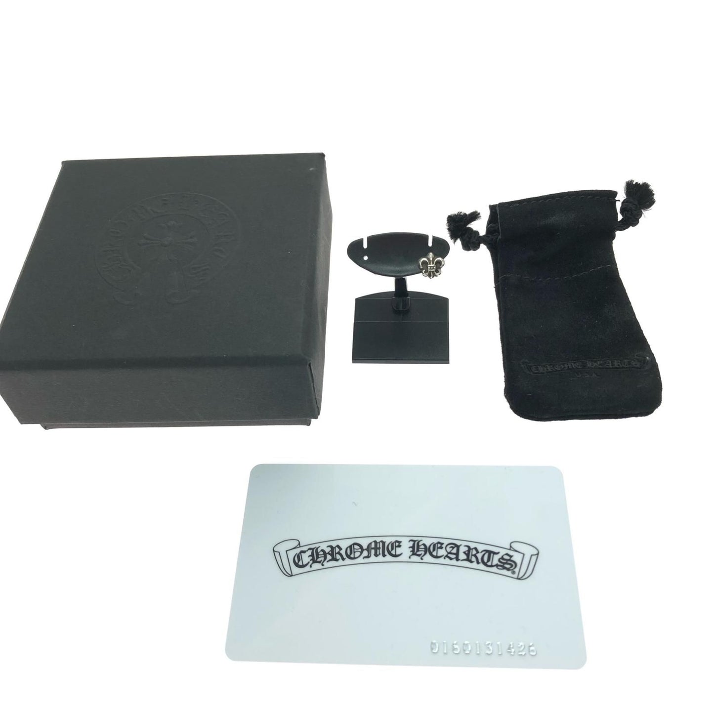 Chrome Hearts CO BS Flr BS Stud Earrings Silver — view 2