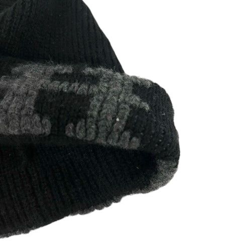 Hermes Knit Cap Cashmere Logo ME Black Gray Hat — view 7