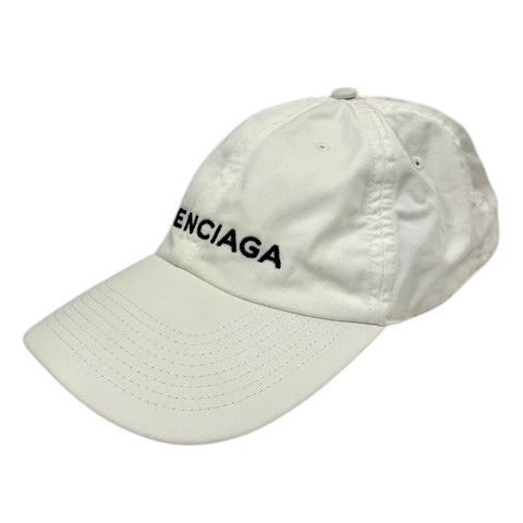 Balenciaga Cap Hat Cotton Logo Embroidery L White