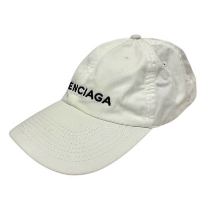 Balenciaga Cap Hat Cotton Logo Embroidery L White