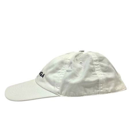 Balenciaga Cap Hat Cotton Logo Embroidery L White — view 4