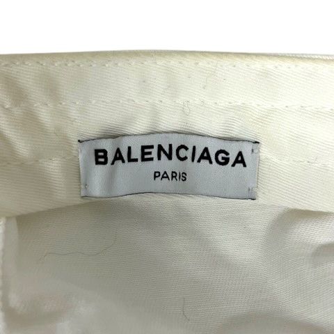 Balenciaga Cap Hat Cotton Logo Embroidery L White — view 3