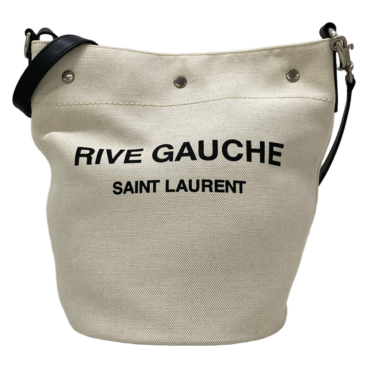 Saint Laurent Paris Shoulder Bag Ivory Black Leather