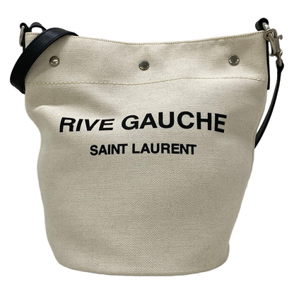 Saint Laurent Paris Shoulder Bag Ivory Black Leather