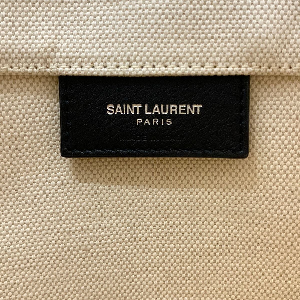 Saint Laurent Paris Shoulder Bag Ivory Black Leather — view 9