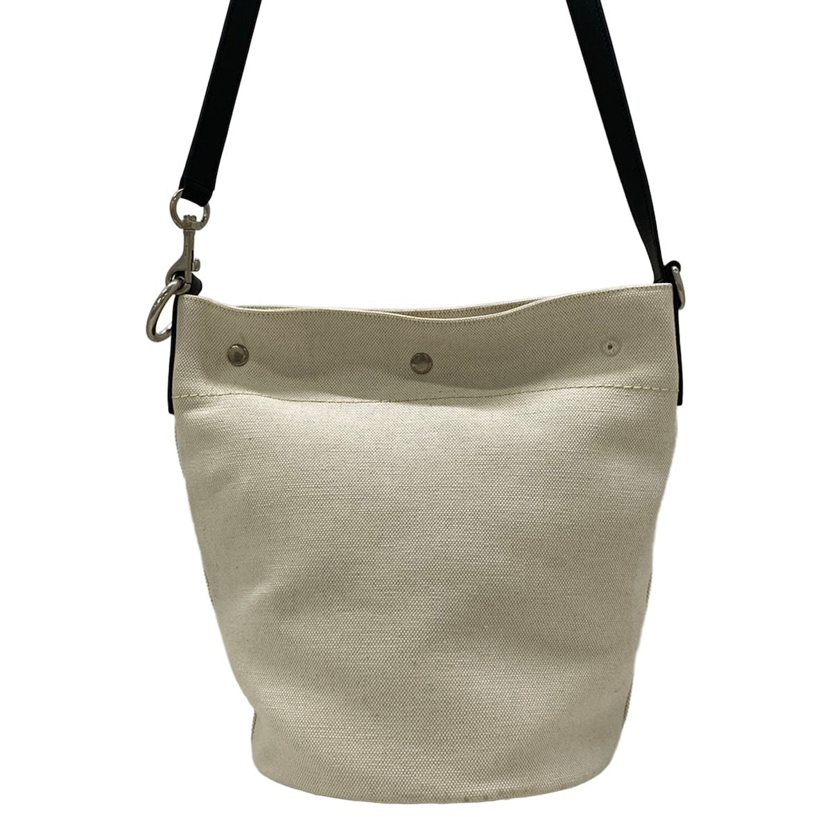 Saint Laurent Paris Shoulder Bag Ivory Black Leather — view 3
