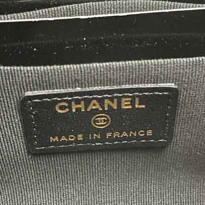 Chanel Quilted CC Logo Flat Pouch Lambskin Black — view 7
