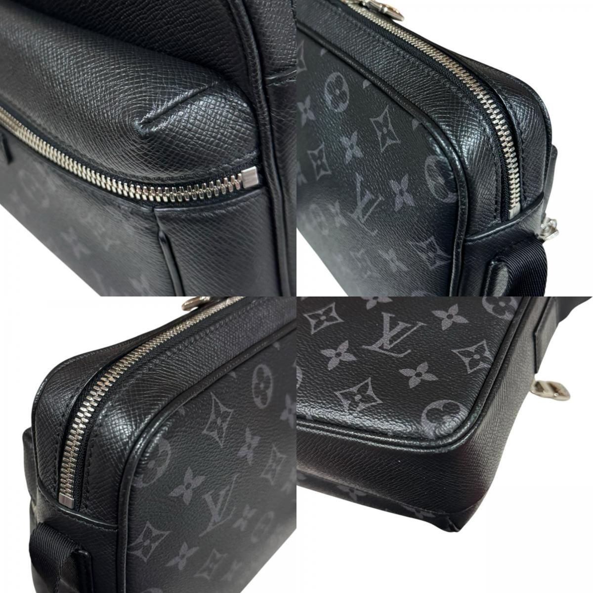 Louis Vuitton Outdoor Messenger PM Taigarama Shoulder Bag Taiga Leather Black — view 9