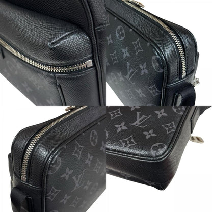 Louis Vuitton Outdoor Messenger PM Taigarama Shoulder Bag Taiga Leather Black — view 9
