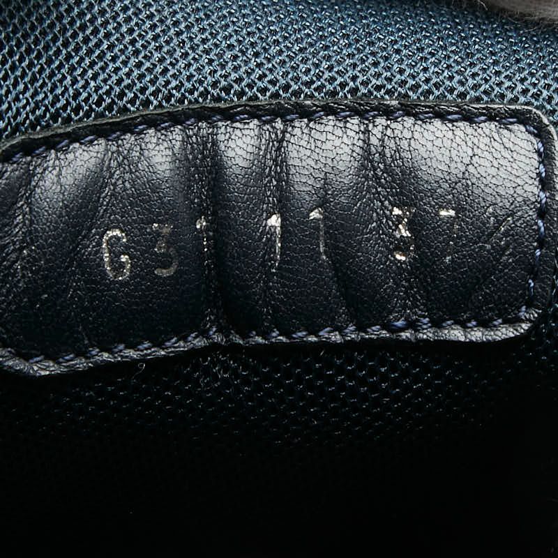 Chanel CC Logo Sneakers 37.5 Navy White Leather — view 7